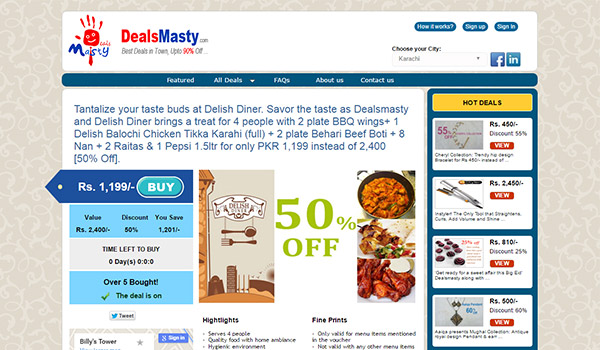 Deals Masty Live Deal UI