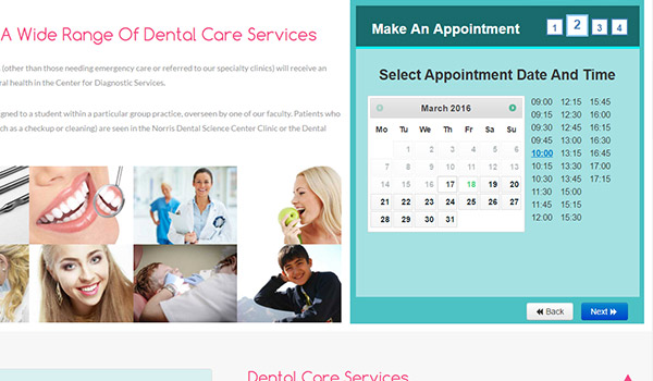 Patient Date Selection UI