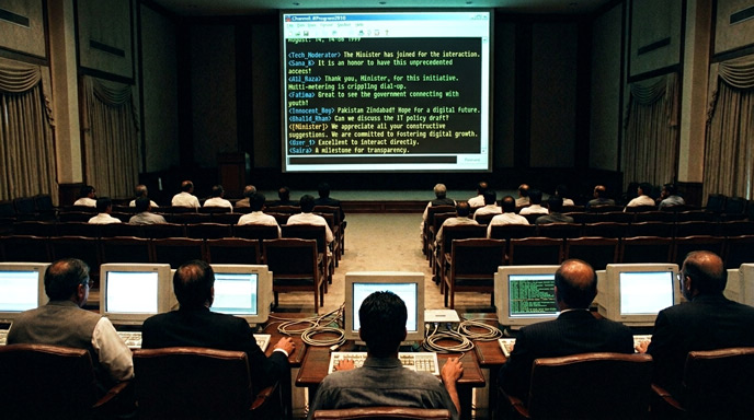 Live Digital Conference Setup inside PM Secretariat 1999
