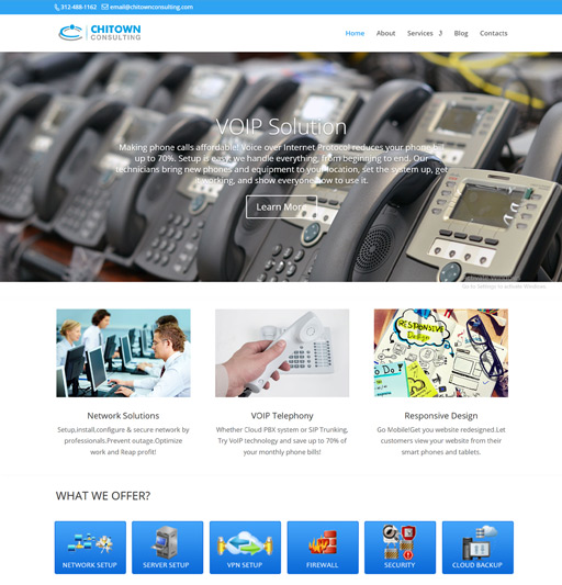 ChiTown Consulting Website Main Page
